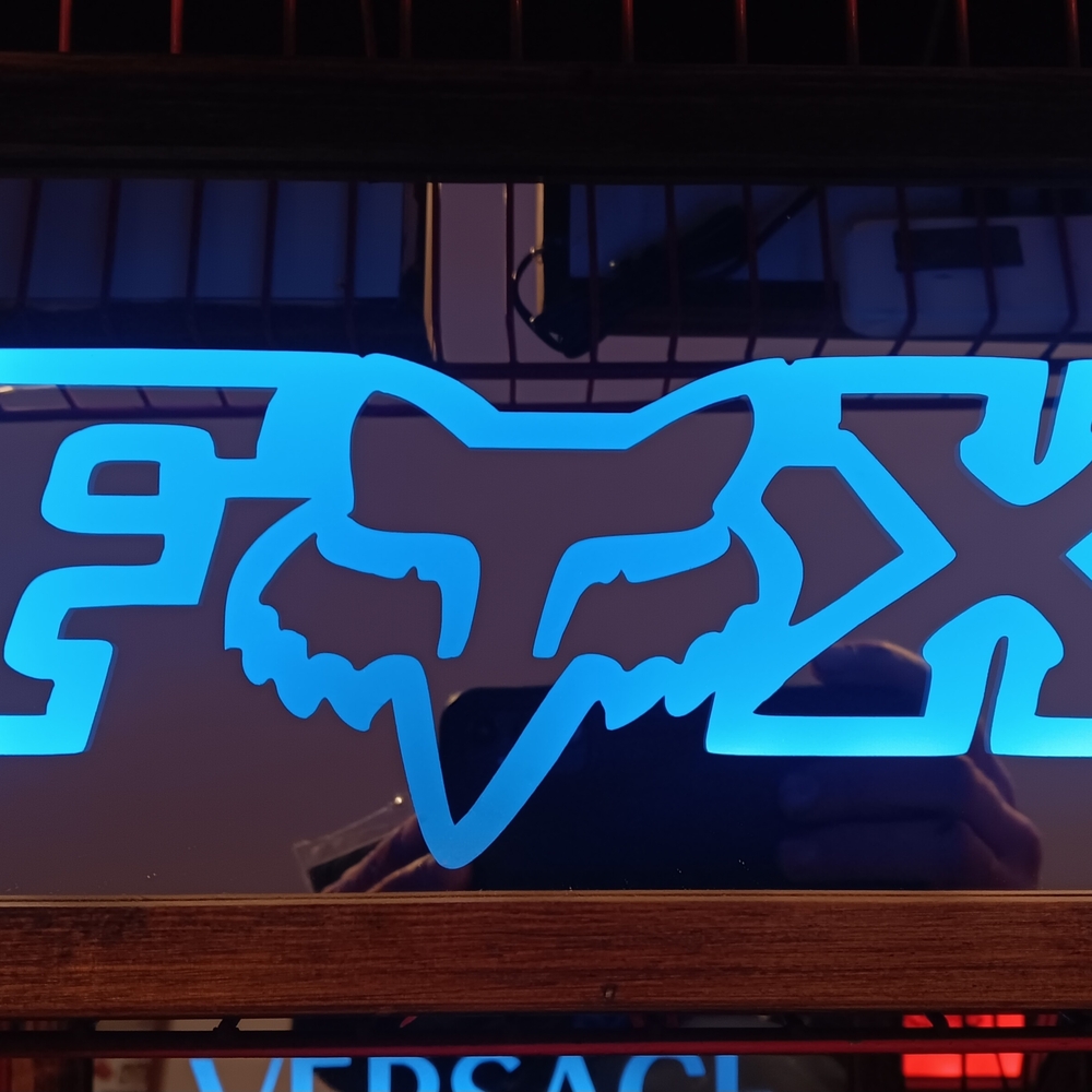 Illuminated Blue Mirror